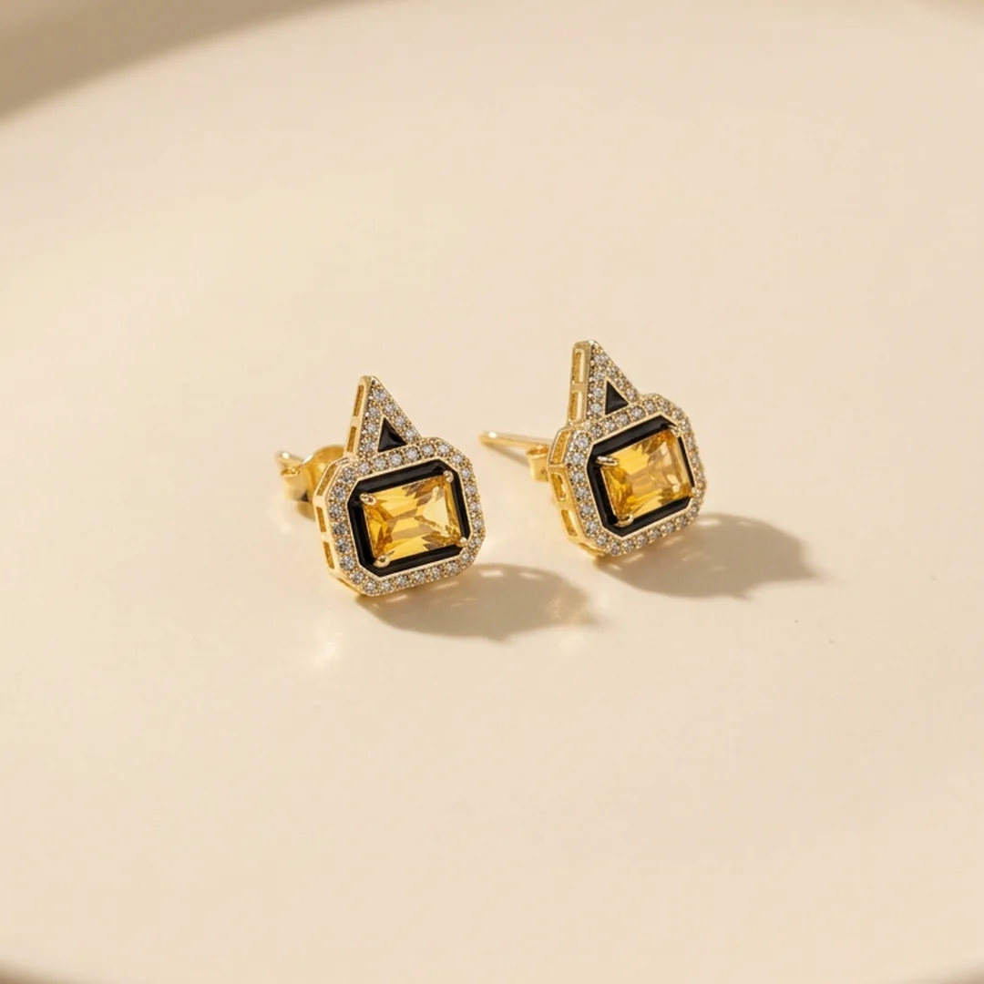 Onyx Stud Küpe